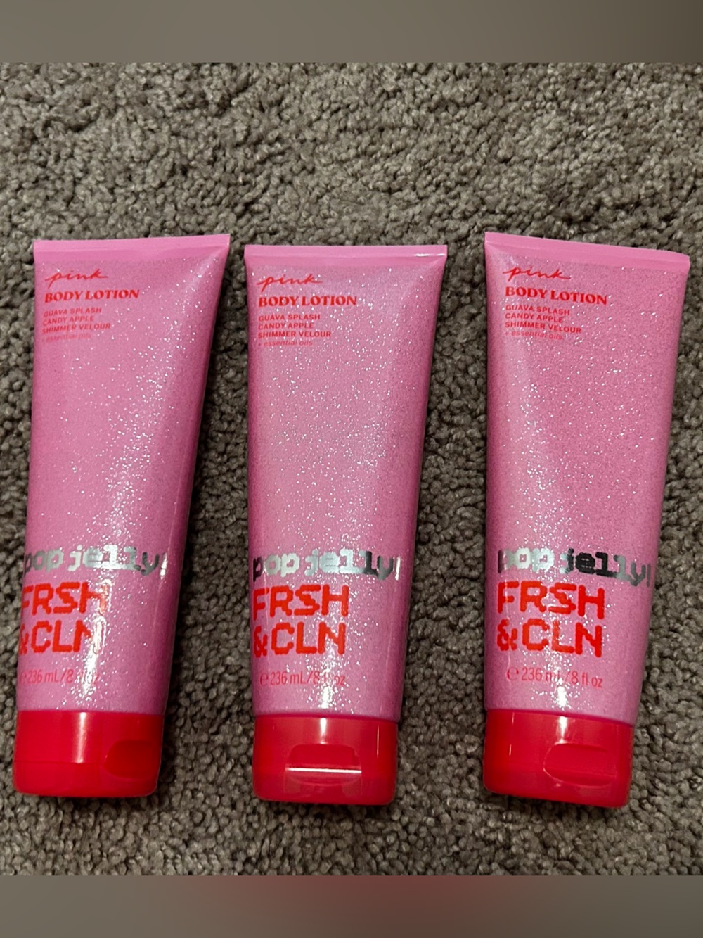 PINK Victoria's Secret Kids Sparkle Body Lotion - Pink with Red Cap